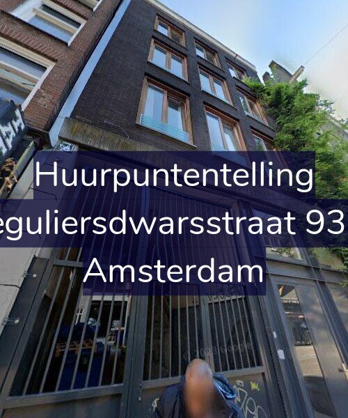 Foto gevel Huurpuntentelling voor Reguliersdwarsstraat 93-B, Amsterdam