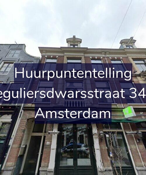 Foto gevel Huurpuntentelling voor Reguliersdwarsstraat 34-F, Amsterdam