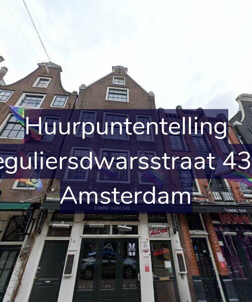 Foto gevel Huurpuntentelling voor Reguliersdwarsstraat 43-1, Amsterdam