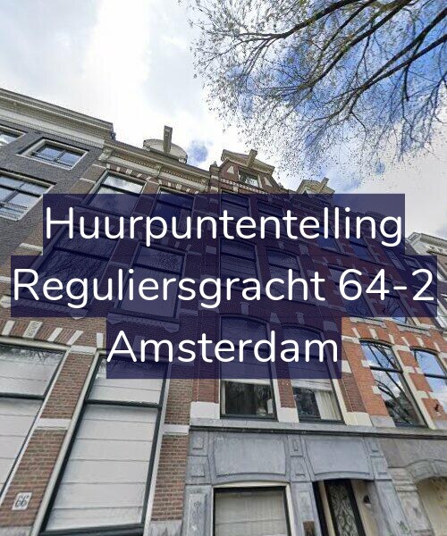 Foto gevel Huurpuntentelling voor Reguliersgracht 64-2, Amsterdam