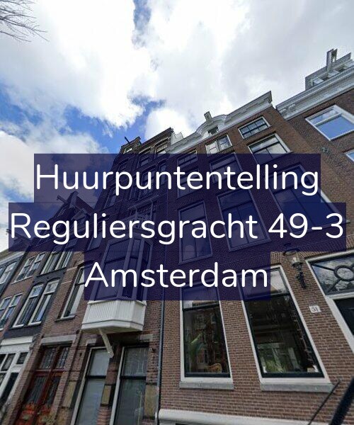 Foto gevel Huurpuntentelling voor Reguliersgracht 49-3, Amsterdam