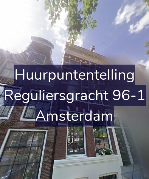 Foto gevel Huurpuntentelling voor Reguliersgracht 96-1, Amsterdam