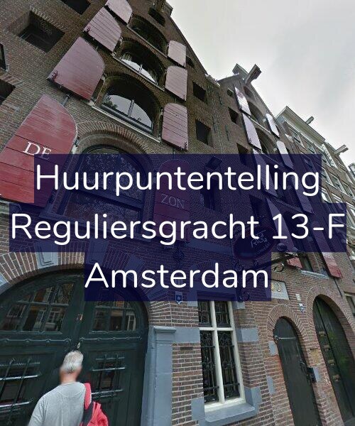 Foto gevel Huurpuntentelling voor Reguliersgracht 13-F, Amsterdam