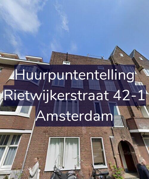 Foto gevel Huurpuntentelling voor Rietwijkerstraat 42-1, Amsterdam