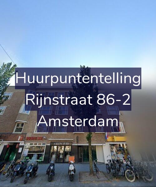 Foto gevel Huurpuntentelling voor Rijnstraat 86-2, Amsterdam
