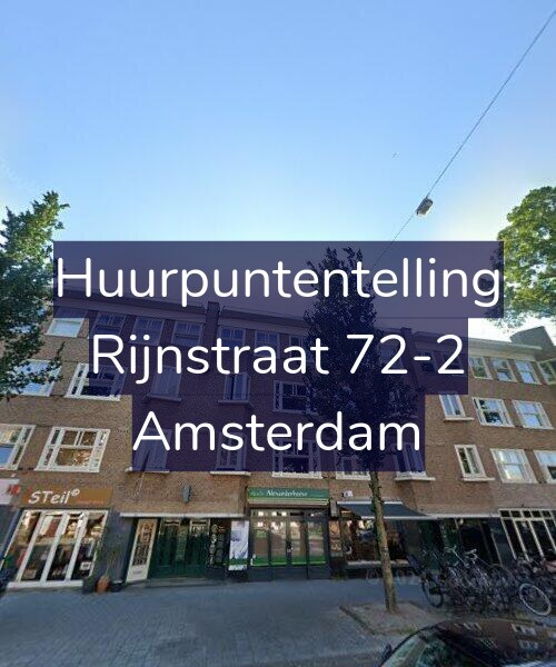 Foto gevel Huurpuntentelling voor Rijnstraat 72-2, Amsterdam