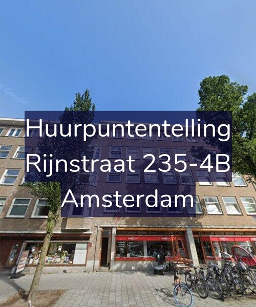 Foto gevel Huurpuntentelling voor Rijnstraat 235-4B, Amsterdam
