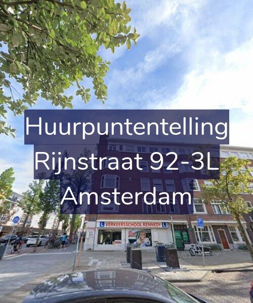 Foto gevel Huurpuntentelling voor Rijnstraat 92-3L, Amsterdam
