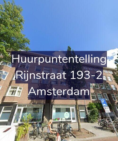 Foto gevel Huurpuntentelling voor Rijnstraat 193-2, Amsterdam