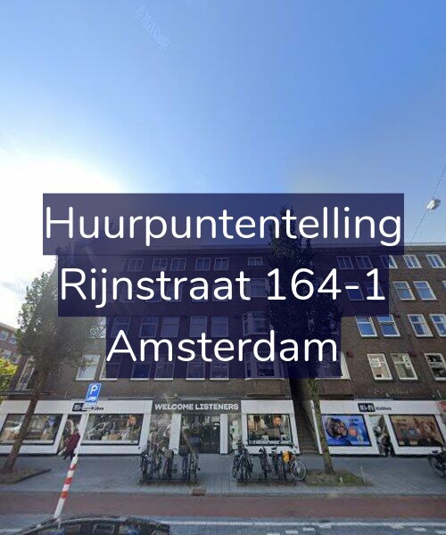 Foto gevel Huurpuntentelling voor Rijnstraat 164-1, Amsterdam