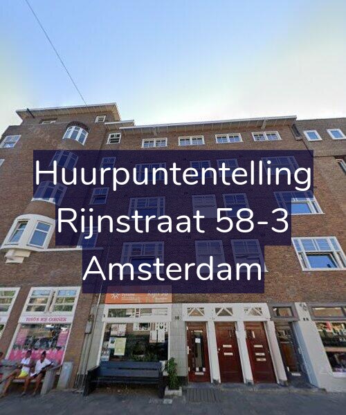 Foto gevel Huurpuntentelling voor Rijnstraat 58-3, Amsterdam
