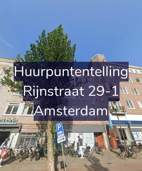 Foto gevel Huurpuntentelling voor Rijnstraat 29-1, Amsterdam