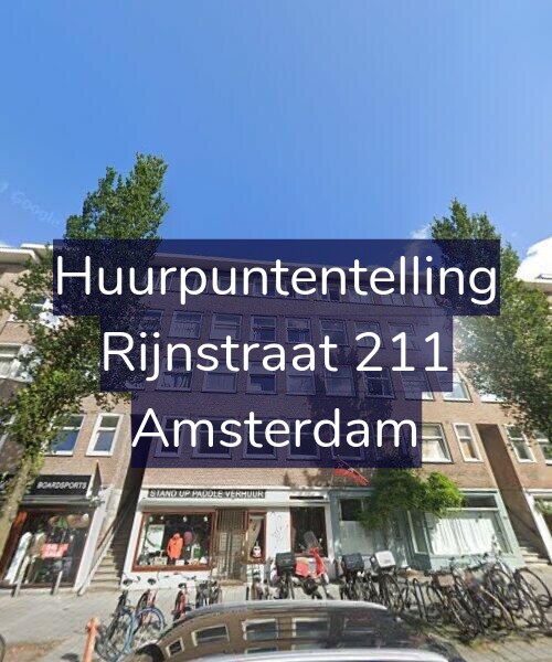 Foto gevel Huurpuntentelling voor Rijnstraat 211, Amsterdam