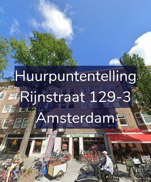 Foto gevel Huurpuntentelling voor Rijnstraat 129-3, Amsterdam