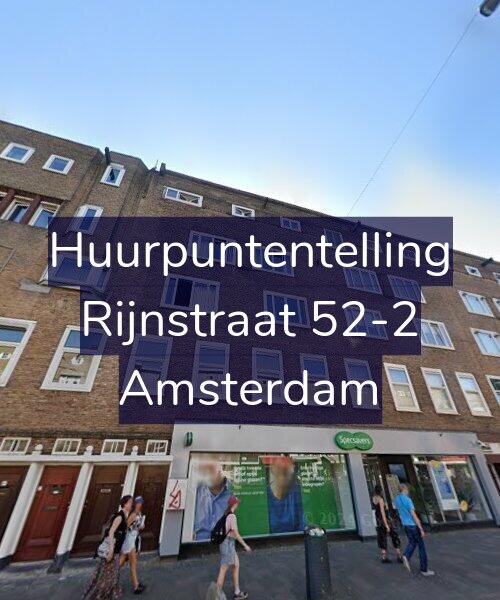 Foto gevel Huurpuntentelling voor Rijnstraat 52-2, Amsterdam