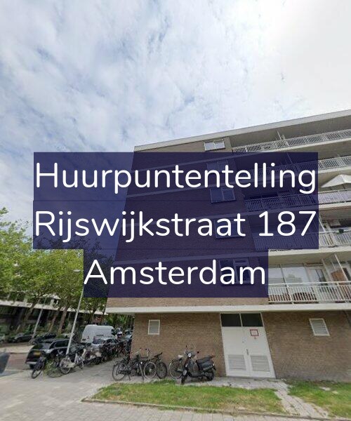Foto gevel Huurpuntentelling voor Rijswijkstraat 187, Amsterdam