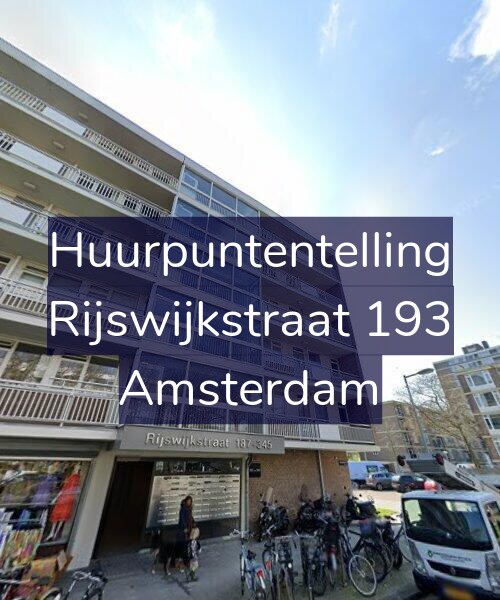 Foto gevel Huurpuntentelling voor Rijswijkstraat 193, Amsterdam