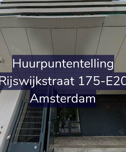 Foto gevel Huurpuntentelling voor Rijswijkstraat 175-E20, Amsterdam