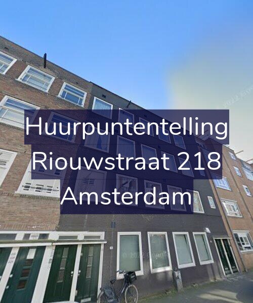 Foto gevel Huurpuntentelling voor Riouwstraat 218, Amsterdam