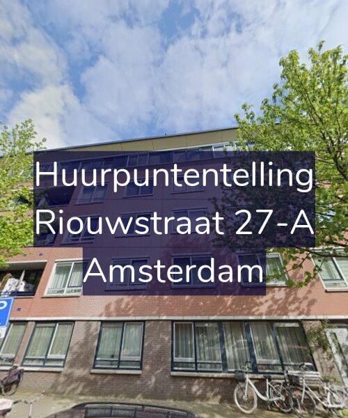 Foto gevel Huurpuntentelling voor Riouwstraat 27-A, Amsterdam