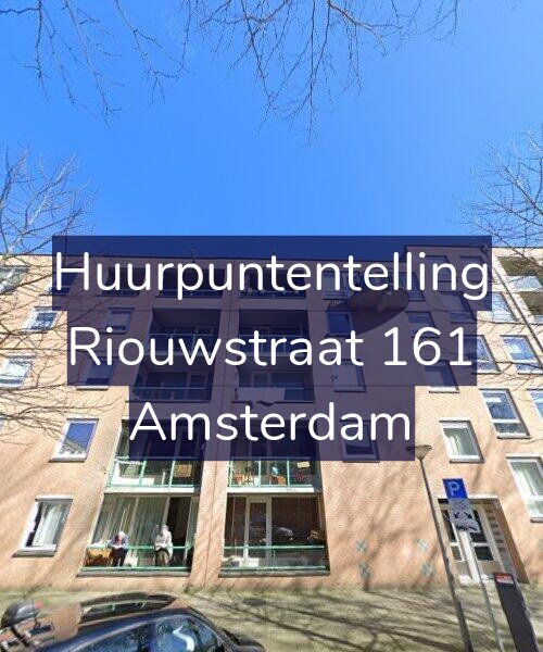 Foto gevel Huurpuntentelling voor Riouwstraat 161, Amsterdam