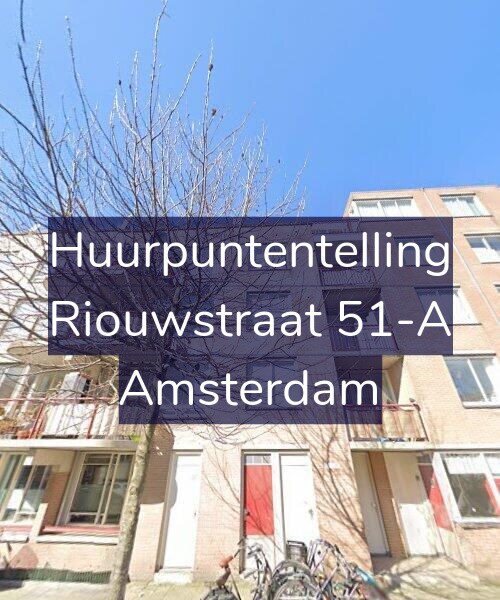 Foto gevel Huurpuntentelling voor Riouwstraat 51-A, Amsterdam