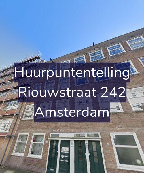 Foto gevel Huurpuntentelling voor Riouwstraat 242, Amsterdam