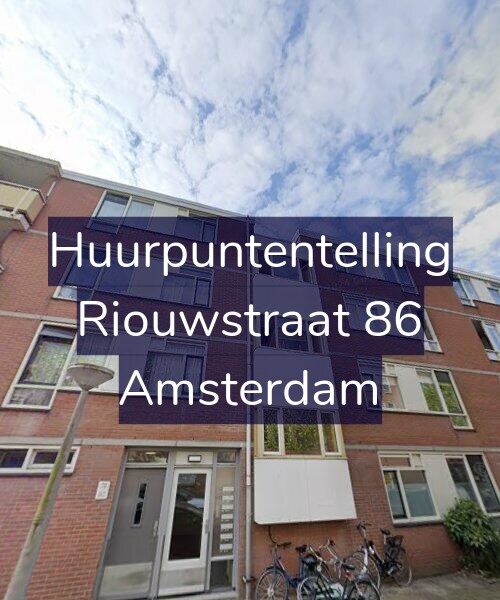 Foto gevel Huurpuntentelling voor Riouwstraat 86, Amsterdam