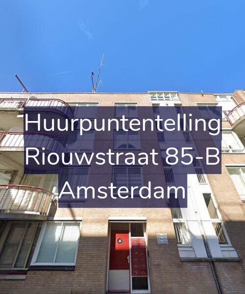 Foto gevel Huurpuntentelling voor Riouwstraat 85-B, Amsterdam