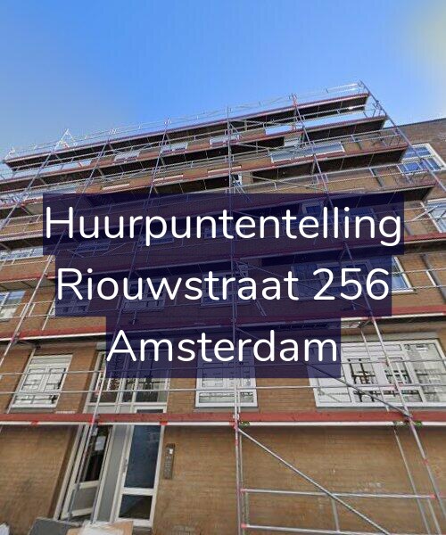 Foto gevel Huurpuntentelling voor Riouwstraat 256, Amsterdam