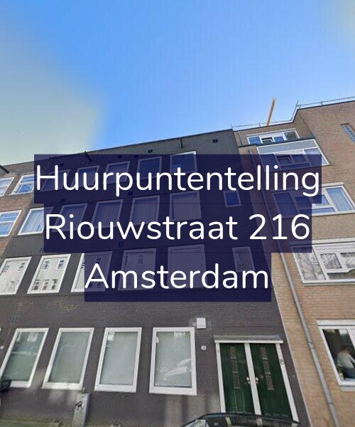 Foto gevel Huurpuntentelling voor Riouwstraat 216, Amsterdam