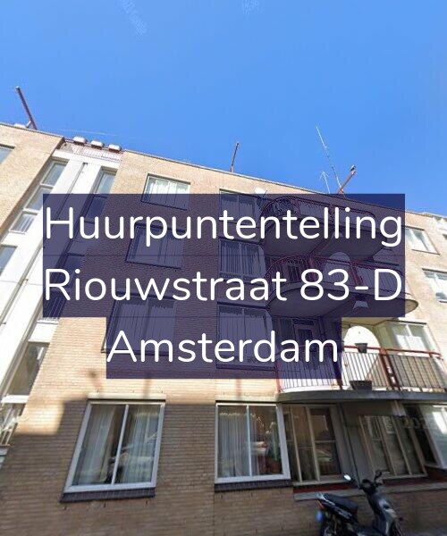 Foto gevel Huurpuntentelling voor Riouwstraat 83-D, Amsterdam