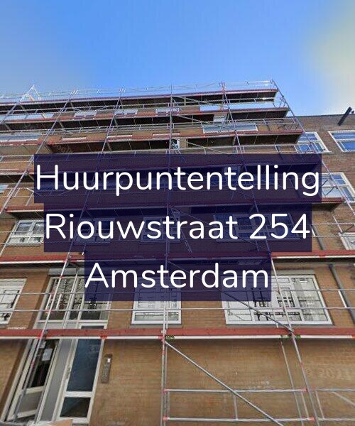 Foto gevel Huurpuntentelling voor Riouwstraat 254, Amsterdam