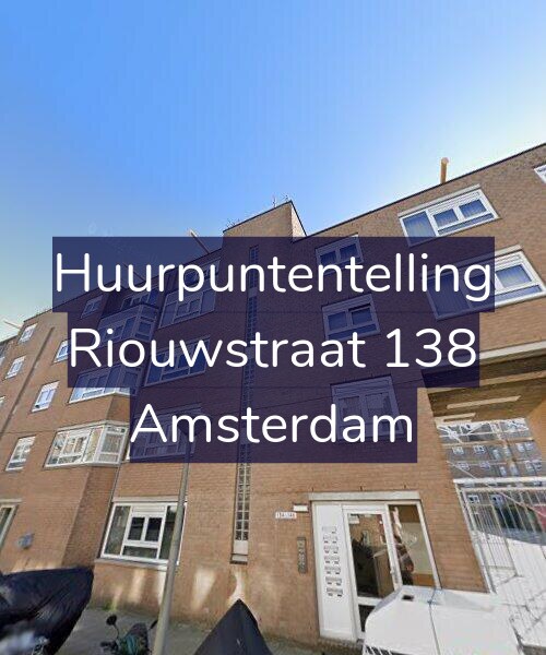 Foto gevel Huurpuntentelling voor Riouwstraat 138, Amsterdam