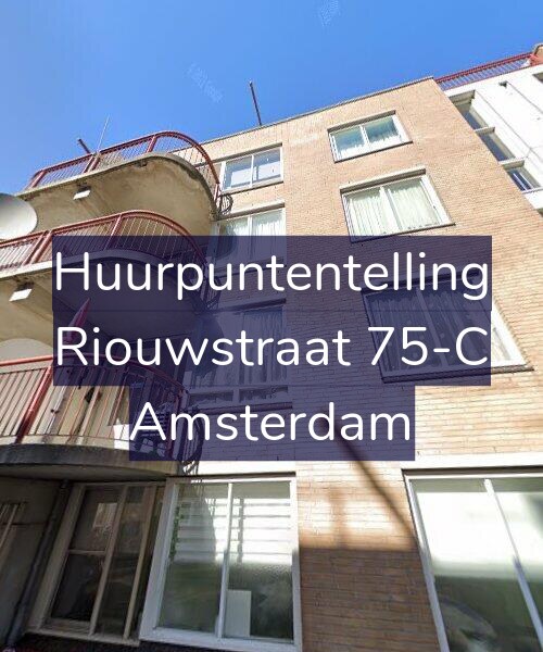 Foto gevel Huurpuntentelling voor Riouwstraat 75-C, Amsterdam