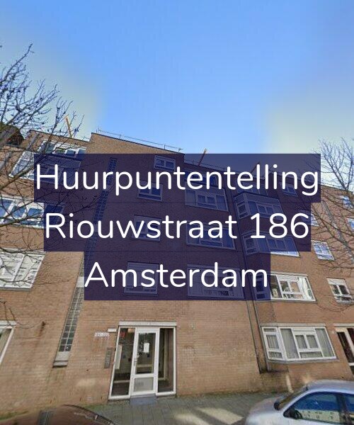 Foto gevel Huurpuntentelling voor Riouwstraat 186, Amsterdam