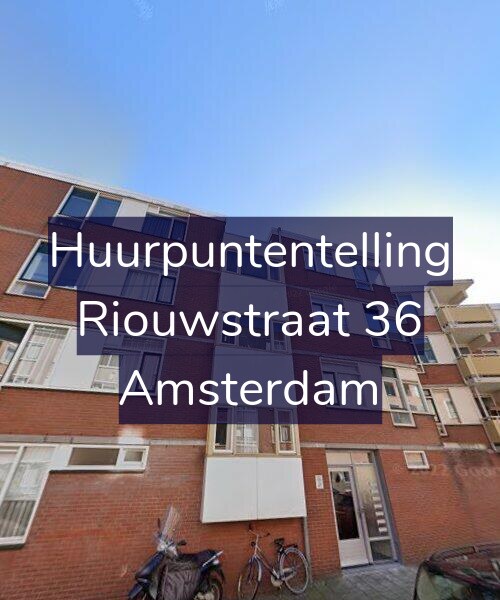 Foto gevel Huurpuntentelling voor Riouwstraat 36, Amsterdam