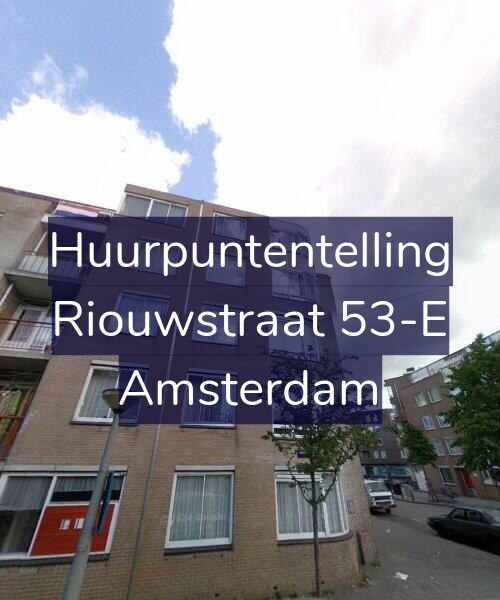 Foto gevel Huurpuntentelling voor Riouwstraat 53-E, Amsterdam