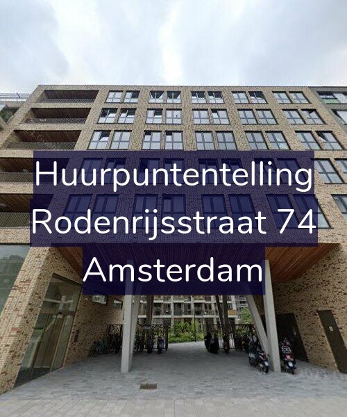 Foto gevel Huurpuntentelling voor Rodenrijsstraat 74, Amsterdam
