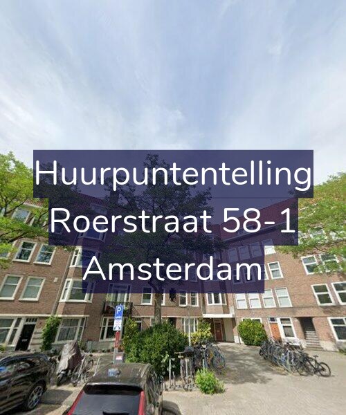Foto gevel Huurpuntentelling voor Roerstraat 58-1, Amsterdam