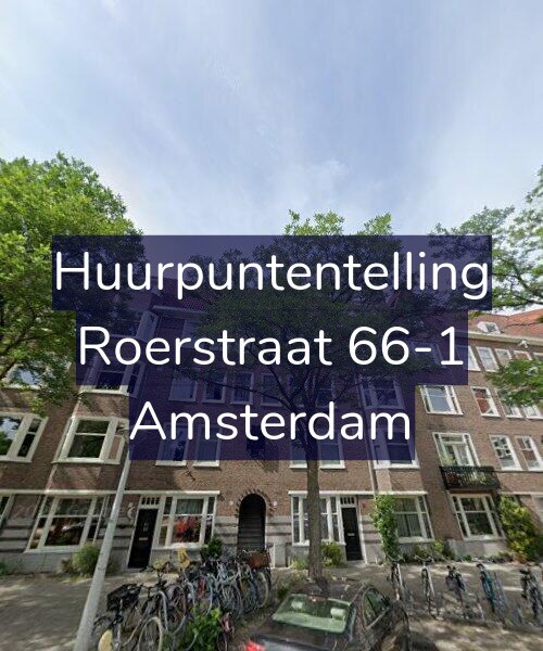 Foto gevel Huurpuntentelling voor Roerstraat 66-1, Amsterdam