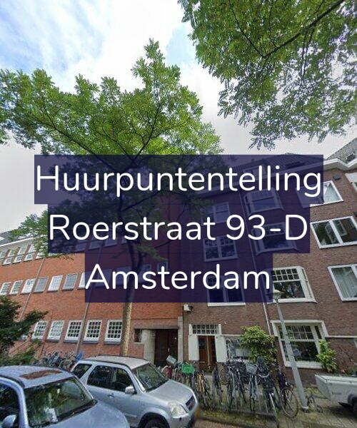 Foto gevel Huurpuntentelling voor Roerstraat 93-D, Amsterdam