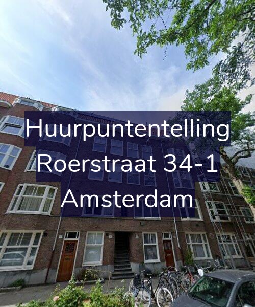 Foto gevel Huurpuntentelling voor Roerstraat 34-1, Amsterdam