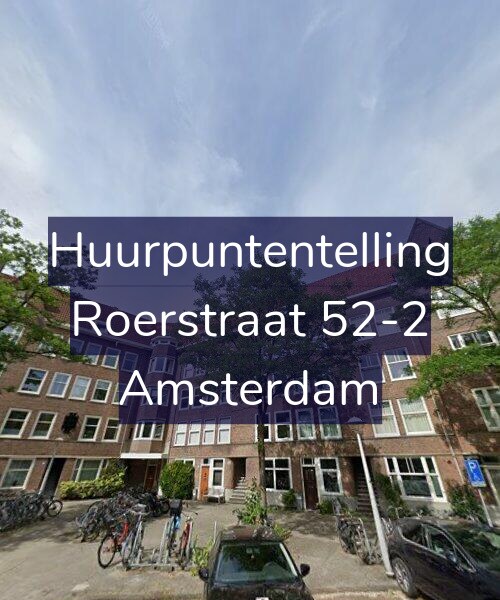 Foto gevel Huurpuntentelling voor Roerstraat 52-2, Amsterdam