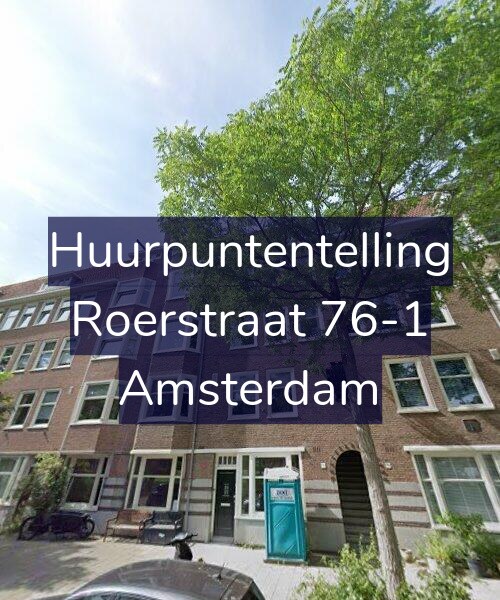 Foto gevel Huurpuntentelling voor Roerstraat 76-1, Amsterdam