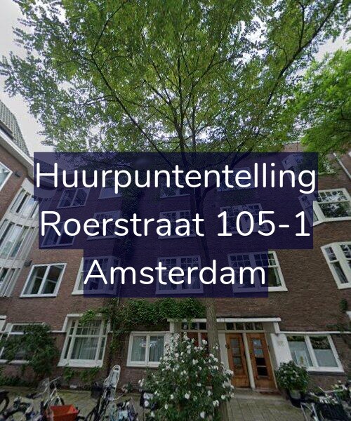 Foto gevel Huurpuntentelling voor Roerstraat 105-1, Amsterdam