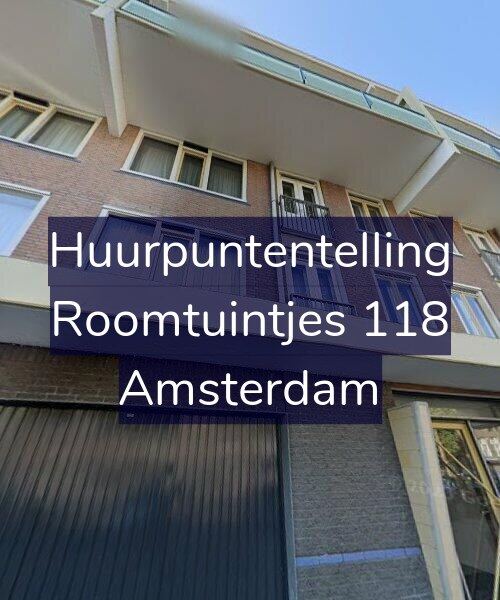 Foto gevel Huurpuntentelling voor Roomtuintjes 118, Amsterdam
