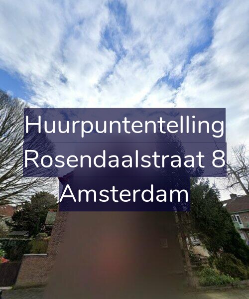 Foto gevel Huurpuntentelling voor Rosendaalstraat 8, Amsterdam