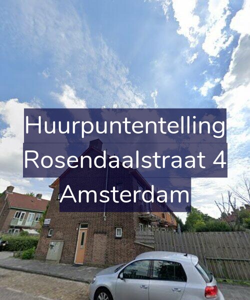 Foto gevel Huurpuntentelling voor Rosendaalstraat 4, Amsterdam