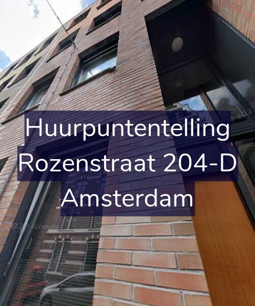 Foto gevel Huurpuntentelling voor Rozenstraat 204-D, Amsterdam